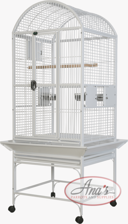 9002422 White - 24"x22"x61" DomeTop Cage